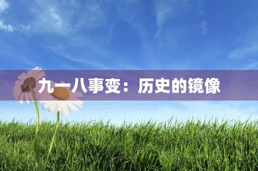 九一八事变:历史的镜像 九一八事变:历史的镜像