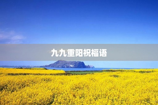 九九重阳祝福语(重阳节最佳祝福语)