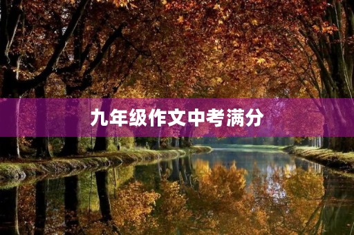 九年级作文中考满分