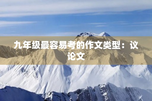 九年级最容易考的作文类型：议论文