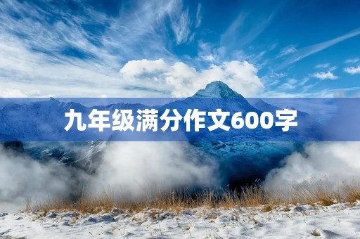 九年级满分作文600字 九年级满分作文600字