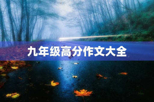 九年级高分作文大全 九年级高分作文大全