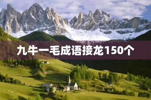 九牛一毛成语接龙150个
