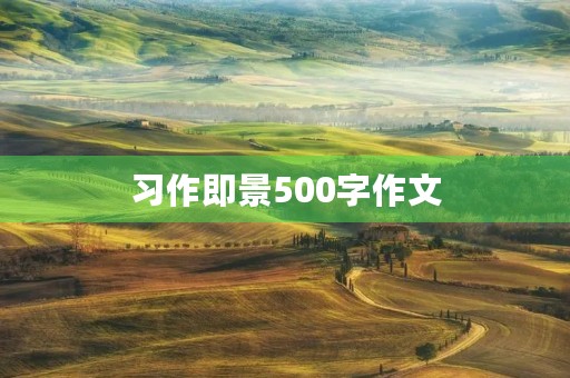 习作即景500字作文 习作即景500字作文