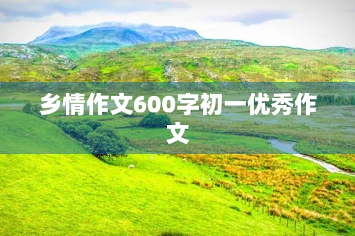 乡情作文600字初一优秀作文