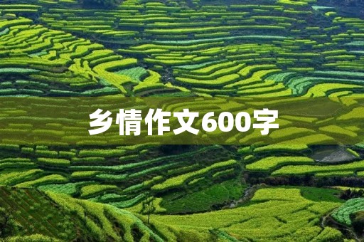 乡情作文600字 乡情作文600字