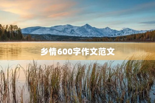 乡情600字作文范文