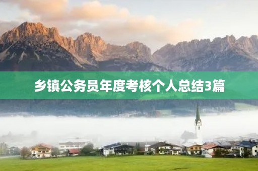 乡镇公务员年度考核个人总结3篇