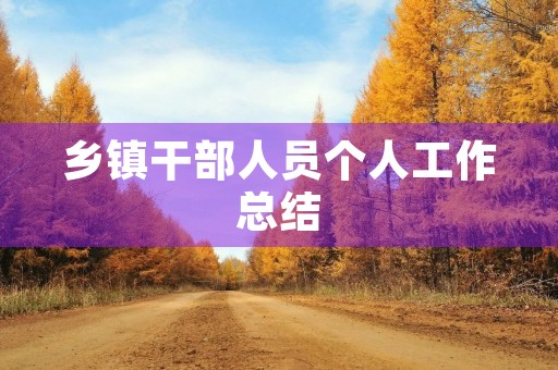 乡镇干部人员个人工作总结