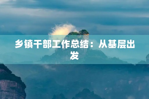 乡镇干部工作总结：从基层出发，服务百姓