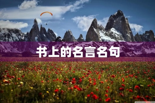 书上的名言名句，书上的名言名句简短的