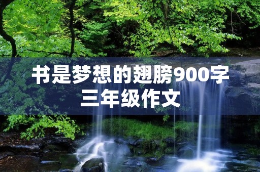 书是梦想的翅膀900字三年级作文 书是梦想的翅膀900字三年级作文