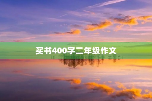买书400字二年级作文