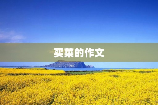 买菜的作文 买菜的作文