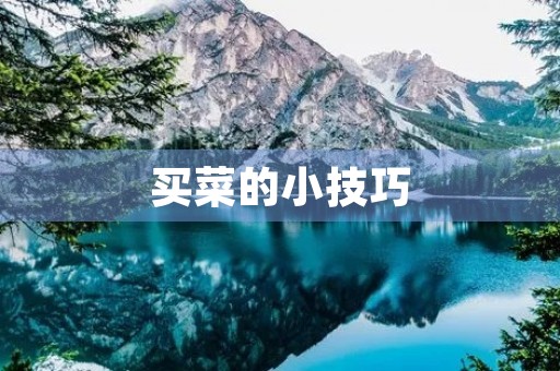 买菜的小技巧,让你省钱又省力! 买菜的小技巧,让你省钱又省力!