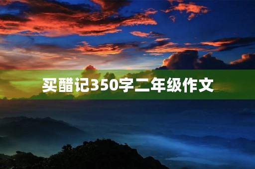 买醋记350字二年级作文
