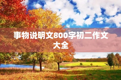 事物说明文800字初二作文大全