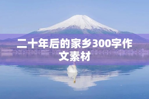 二十年后的家乡300字作文素材