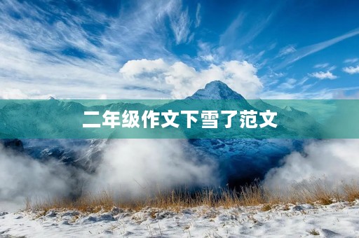 二年级作文下雪了范文