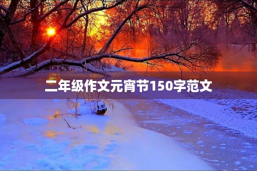 二年级作文元宵节150字范文