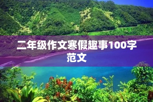 二年级作文寒假趣事100字范文
