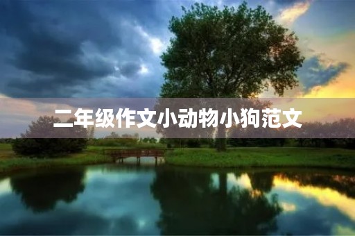 二年级作文小动物小狗范文
