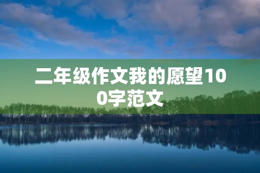 二年级作文我的愿望100字范文