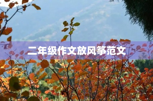 二年级作文放风筝范文 二年级作文放风筝范文