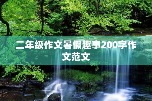 二年级作文暑假趣事200字作文范文