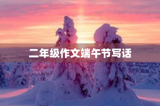 二年级作文端午节写话 二年级作文端午节写话