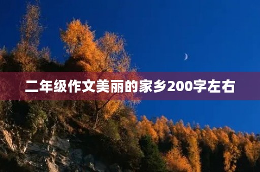 二年级作文美丽的家乡200字左右 二年级作文美丽的家乡200字左右