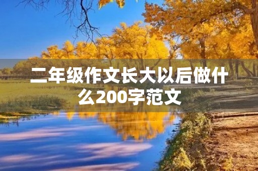 二年级作文长大以后做什么200字范文