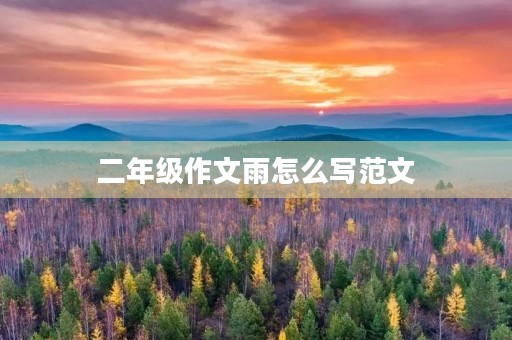 二年级作文雨怎么写范文 二年级作文雨怎么写范文