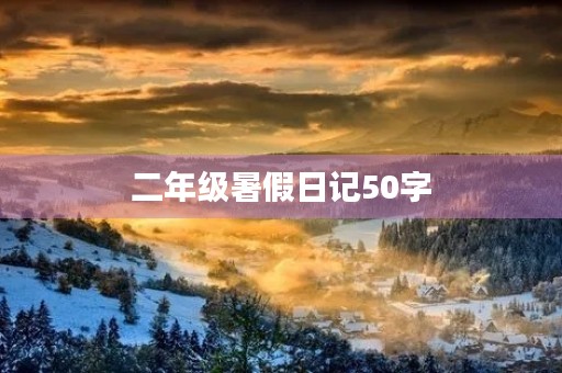 二年级暑假日记50字