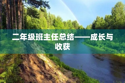 二年级班主任总结——成长与收获