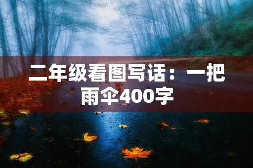 二年级看图写话：一把雨伞400字