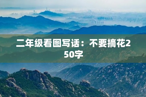 二年级看图写话:不要摘花250字 二年级看图写话:不要摘花250字