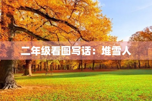 二年级看图写话：堆雪人
