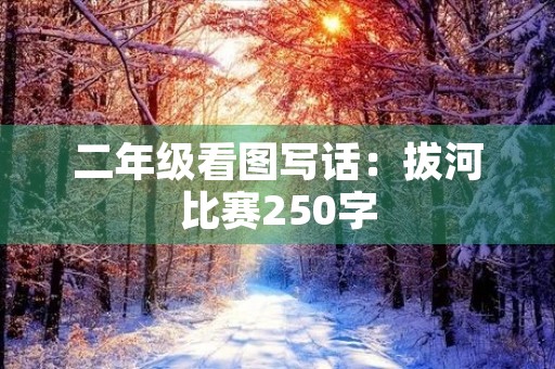 二年级看图写话：拔河比赛250字