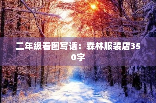二年级看图写话：森林服装店350字