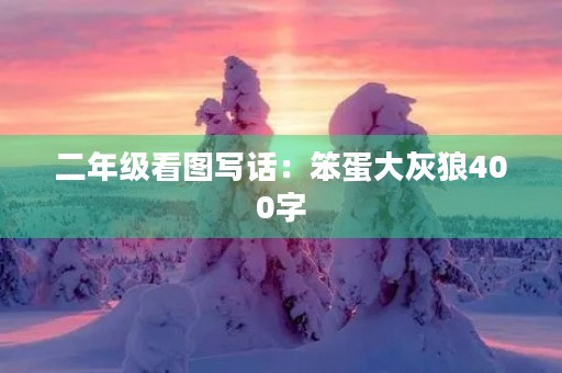 二年级看图写话：笨蛋大灰狼400字