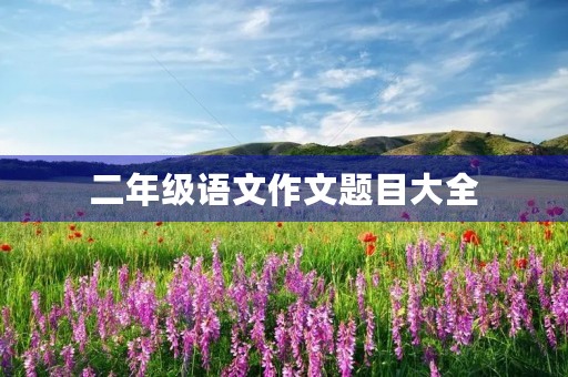 二年级语文作文题目大全 二年级语文作文题目大全