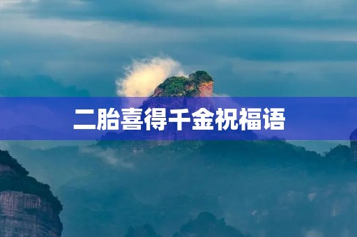 二胎喜得千金祝福语,二胎喜得贵子贺词一句话