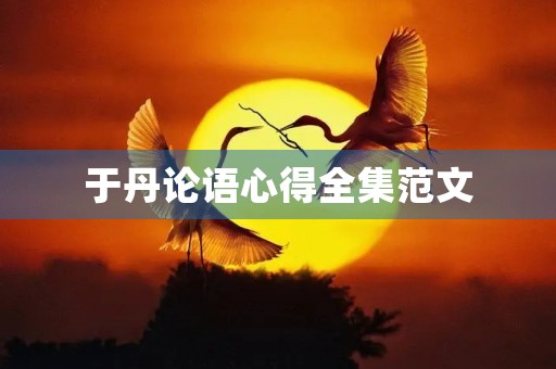 于丹论语心得全集范文