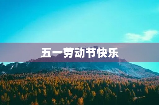 五一劳动节快乐，让我们珍惜劳动、珍惜生命！