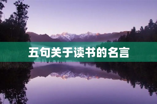 五句关于读书的名言,五句关于读书的名言 摘抄 五句关于读书的名言,五句关于读书的名言 摘抄