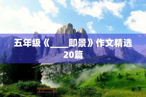 五年级《____即景》作文精选20篇
