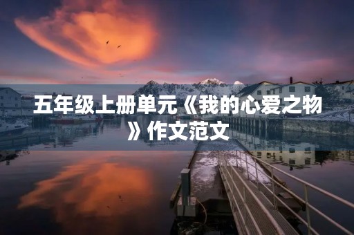 五年级上册单元《我的心爱之物》作文范文 五年级上册单元《我的心爱之物》作文范文