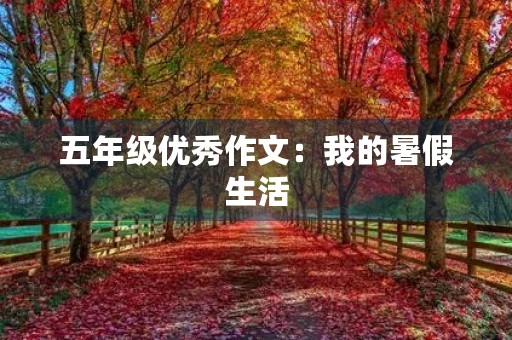 五年级优秀作文：我的暑假生活