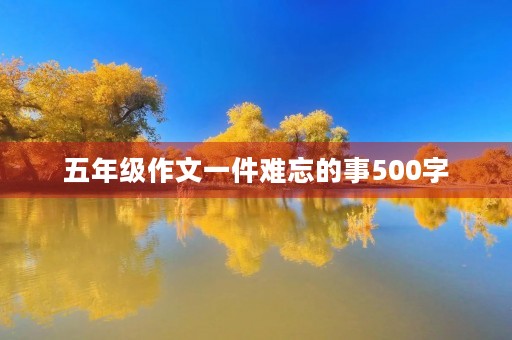五年级作文一件难忘的事500字